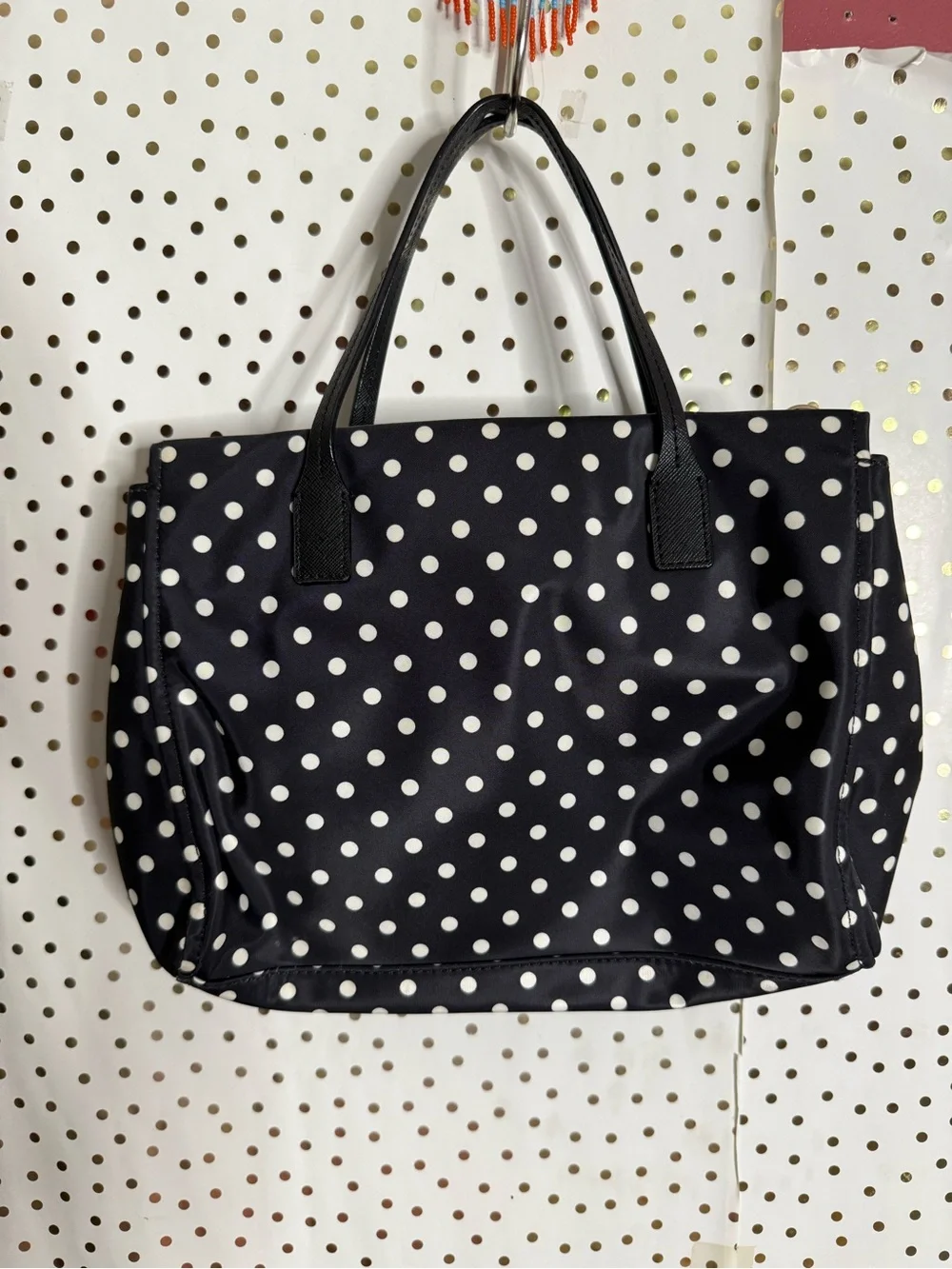 Kate Spade Black Polka Dot Tote Bag